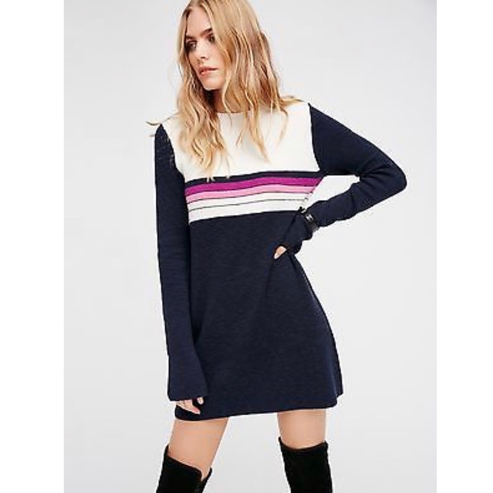 Free People Swift Colorblock Sweater Dress